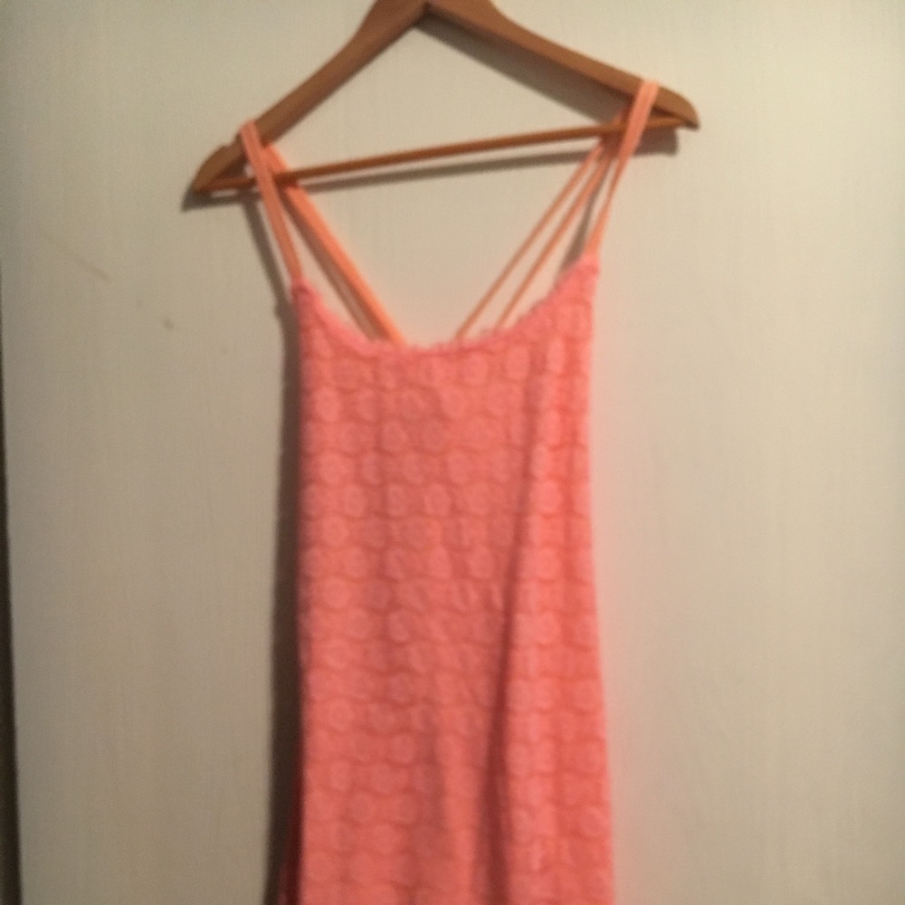 Hollister coral spaghetti strap dress size Medium.